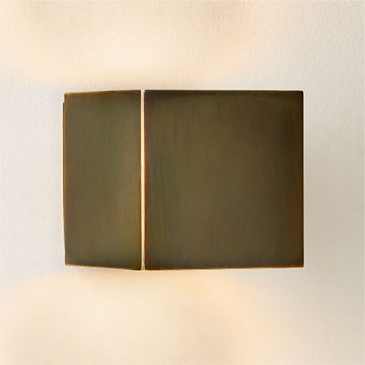 Cubelite Indoor/Outdoor Dark Bronze Wall Sconce 4" by Bill Curry