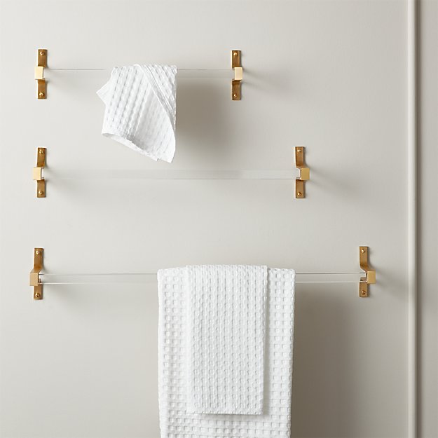 Cubo Brushed Brass Towel Bars - Image 1 of 10