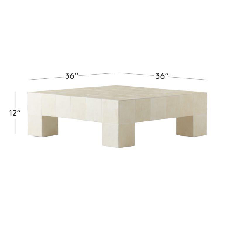 View Cubo 36" Ceramic Indoor/Outdoor Coffee Table - image 3 of 9