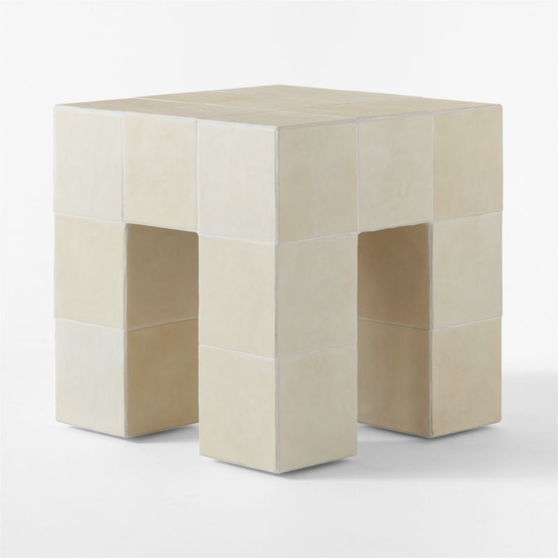 Cubo Ceramic Outdoor Accent Table - image 5 of 8