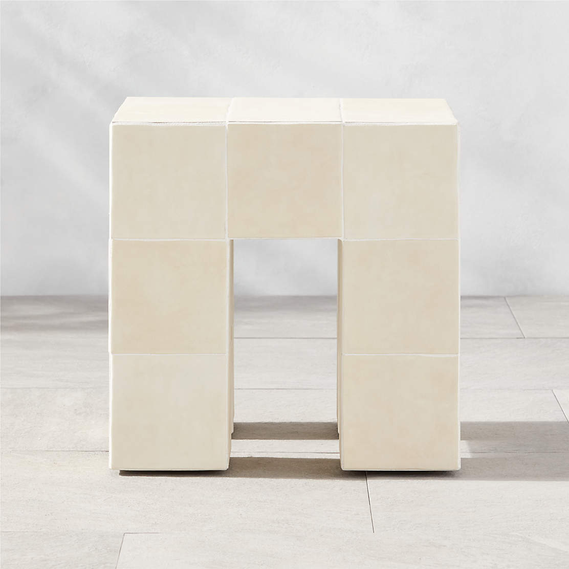 Cubo Ceramic Outdoor Coffee Table + Reviews CB2