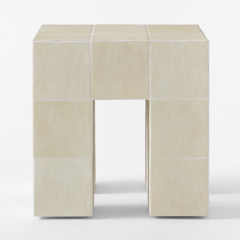 Cubo Ceramic Outdoor Accent Table - image 4 of 8