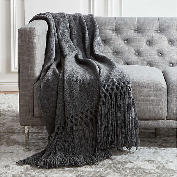 cb2 faux fur throw