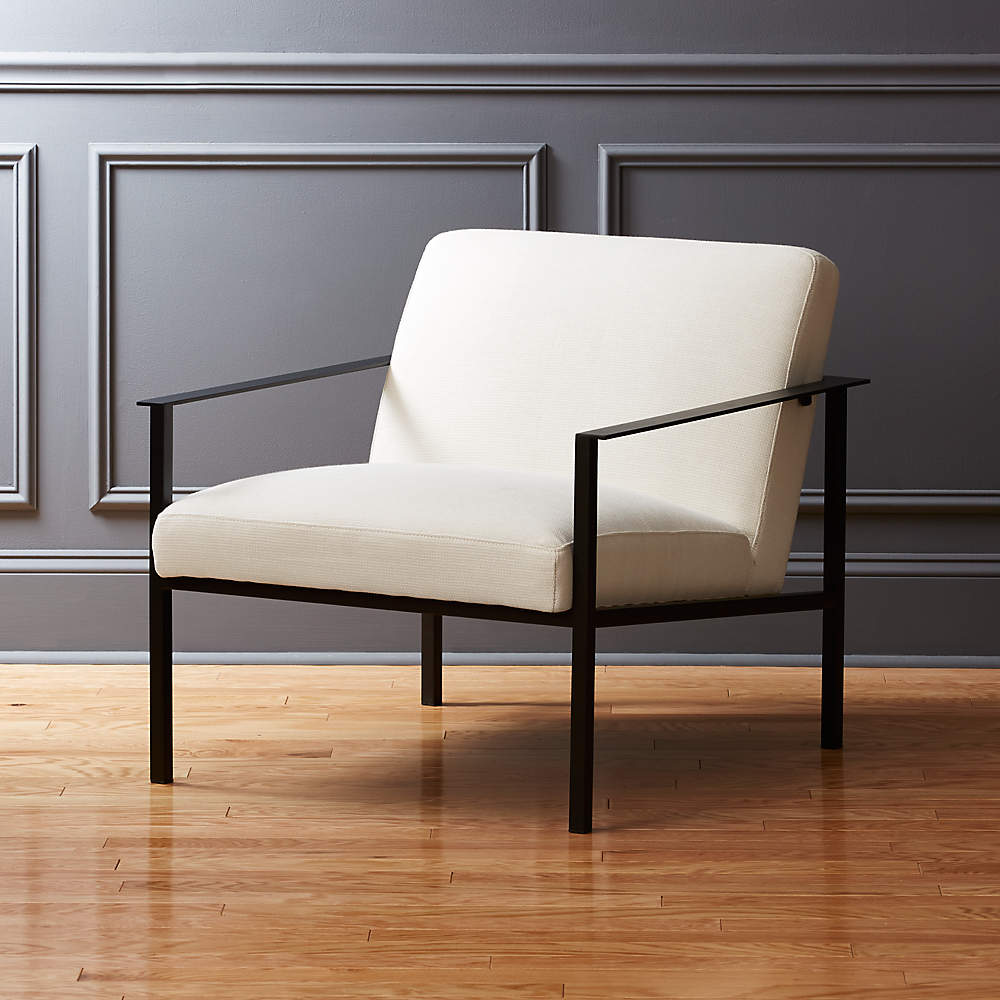 White chair 2025 with black frame