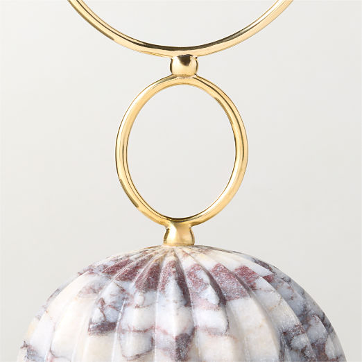 Cupola Viola Marble Double Taper Candle Holder
