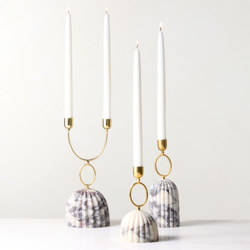 Cupola Viola Marble Double Taper Candle Holder - image 4 of 6