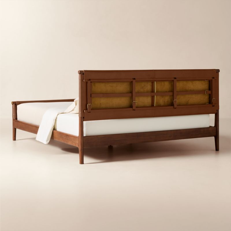 Curator Brown Leather King Bed - image 5 of 11