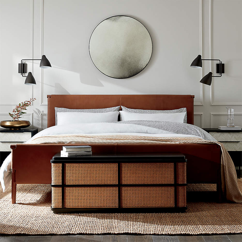 Curator Leather Bed | CB2