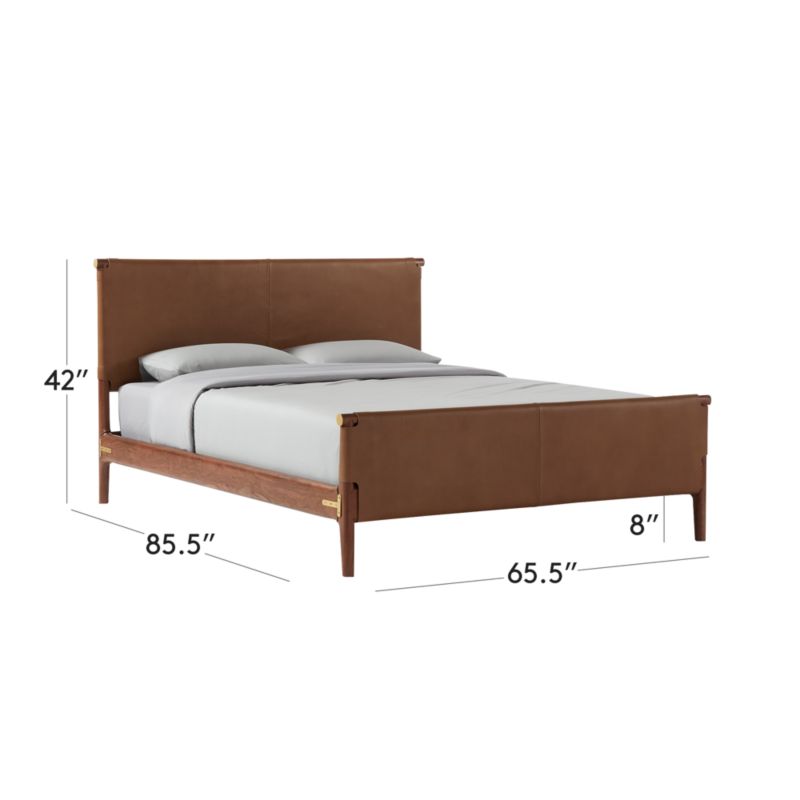 Curator Queen Leather Bed + Reviews | CB2