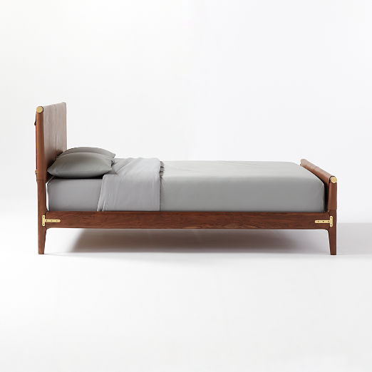 Curator Brown Leather King Bed