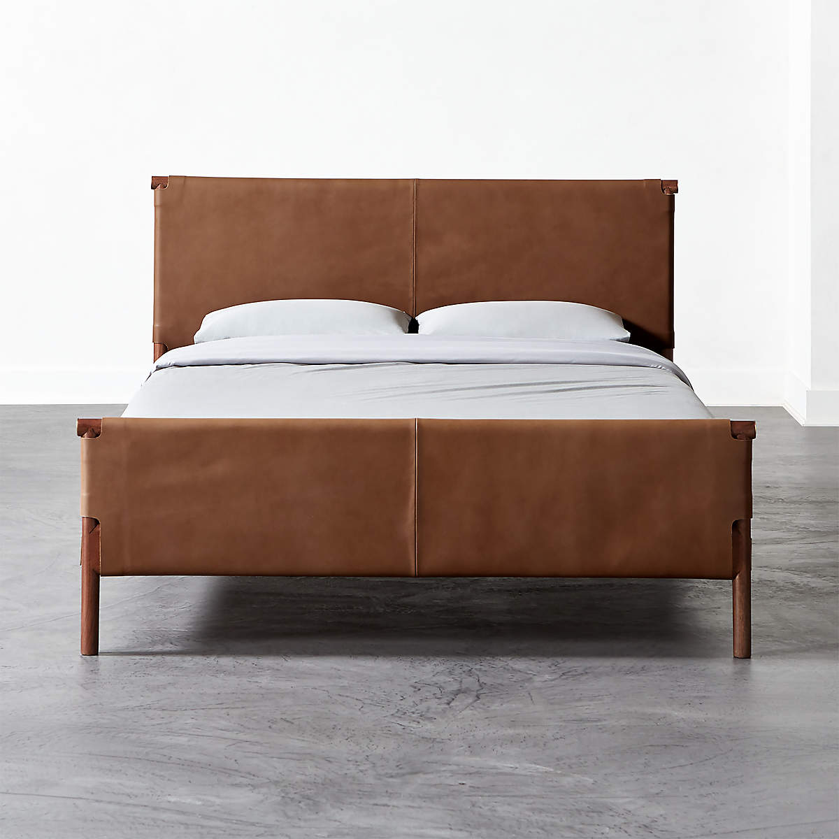 Curator Leather Bed CB2