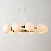 Curie Polished Champagne Chandelier