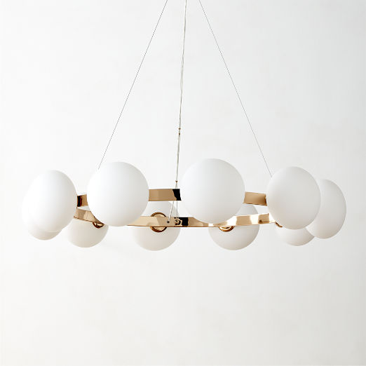 Curie Polished Champagne Chandelier