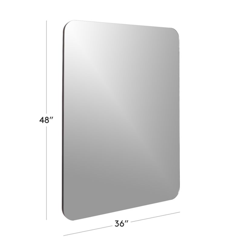 View Audre Black Rectangular Wall Mirror 36''x48" - image 3 of 6