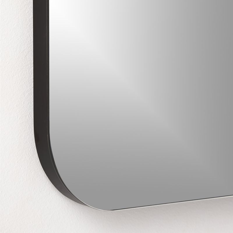 Audre Black Rectangular Wall Mirror 56''x24" - image 4 of 6