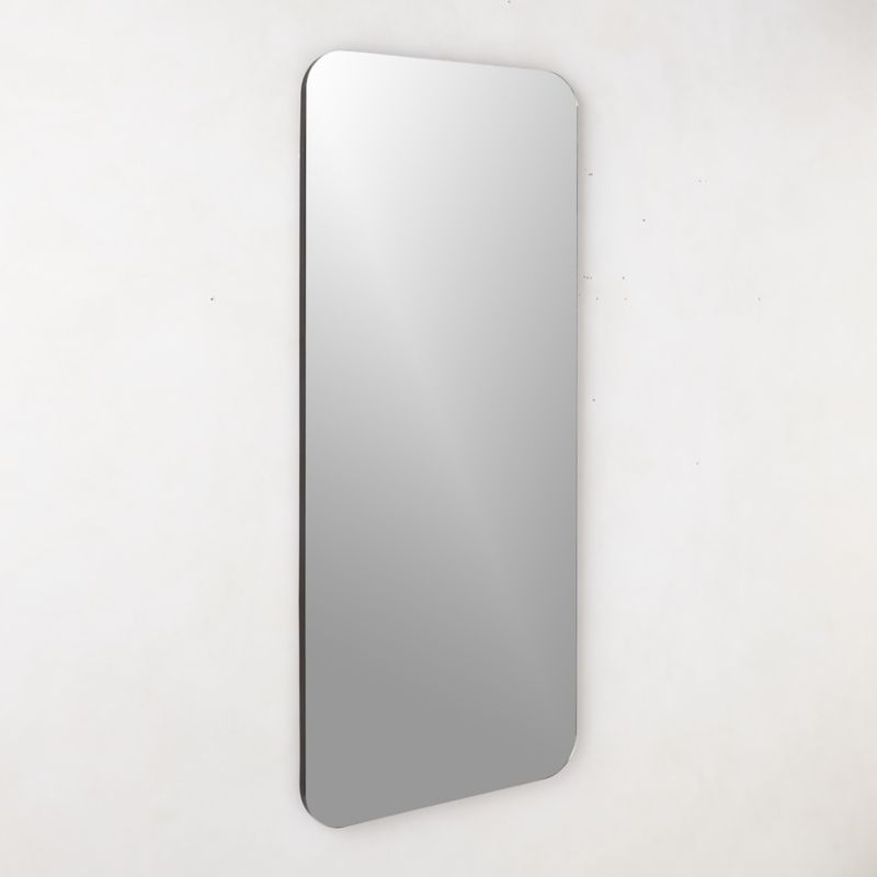 Audre Black Rectangular Wall Mirror 56''x24" - image 3 of 6