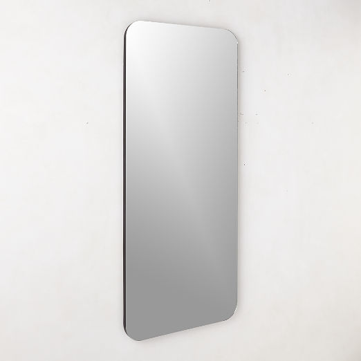 Audre Black Rectangular Wall Mirror 56''x24"