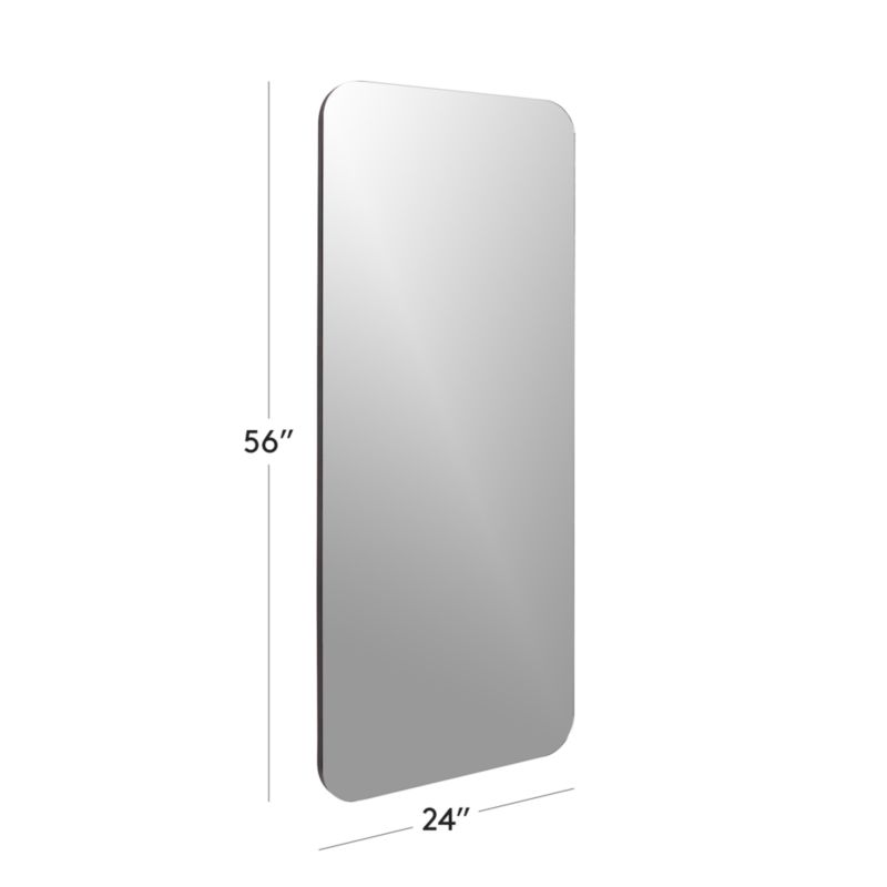 View Audre Black Rectangular Wall Mirror 56''x24" - image 3 of 6