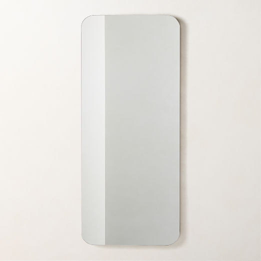 Audre Blackened Brass Rectangular Wall Mirror 24"x56"