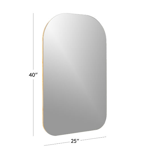 Audre Brass Arched Wall Mirror 25''x40"