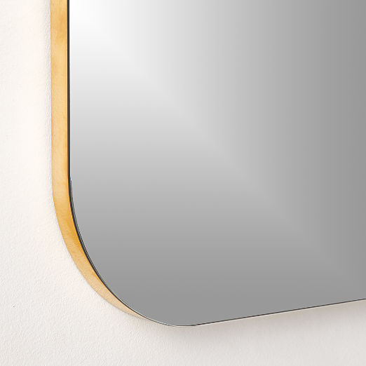 Audre Brass Arched Wall Mirror 25''x40"