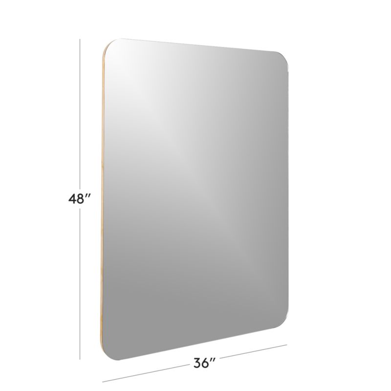 View Audre Brass Rectangular Wall Mirror 36''x48" - image 3 of 6