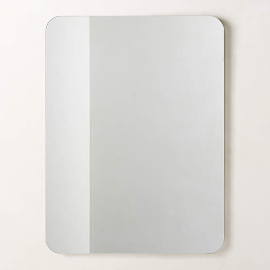 Audre Unlacquered Brass Rectangular Wall Mirror 36''x48"