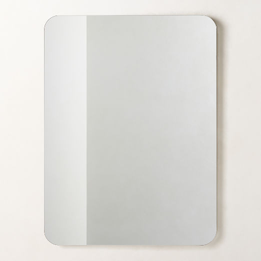 Audre Unlacquered Brass Rectangular Wall Mirror 36''x48"