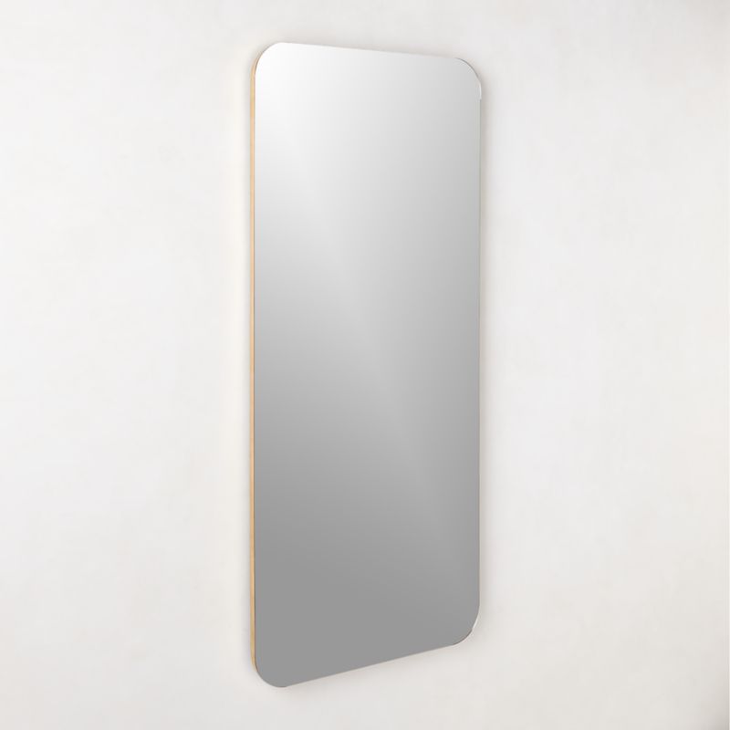 Audre Brass Rectangular Wall Mirror 24"x56" - image 3 of 7