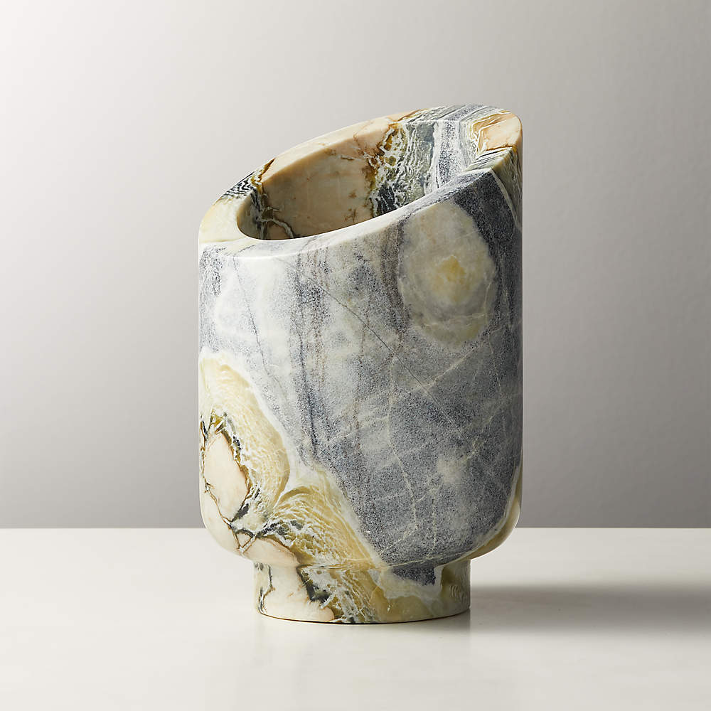 Curve Grey Floral Marble Wine Chiller