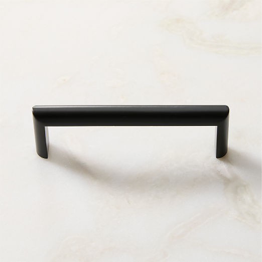 Curveaux Curved Black Cabinet Handle 4''