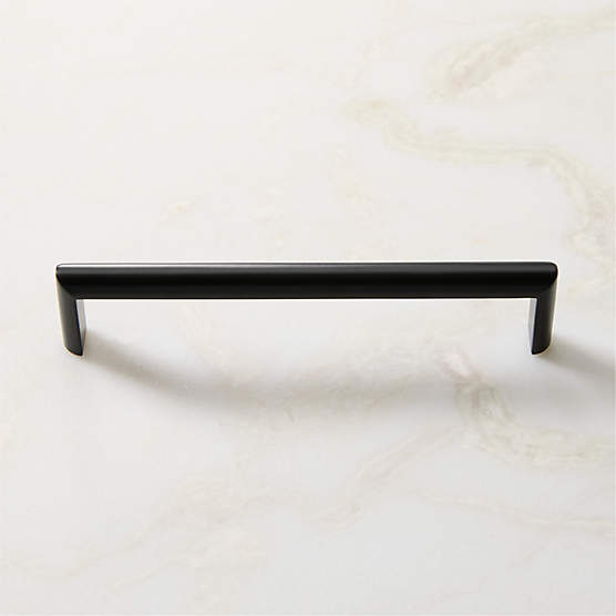 Curveaux Curved Black Cabinet Handle 6''