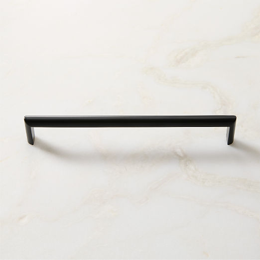 Curveaux Curved Black Cabinet Handle 8''