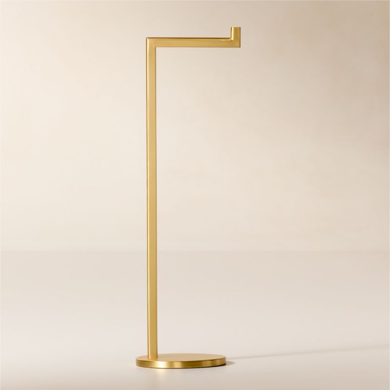 Curveaux Brushed Brass Toilet Paper Stand - image 2 of 3