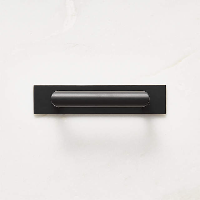 Lavau Unlacquered Brass Cabinet Handles with Backplate