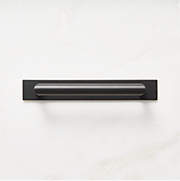 Curveaux Curved Black Cabinet Handle with Backplate 5