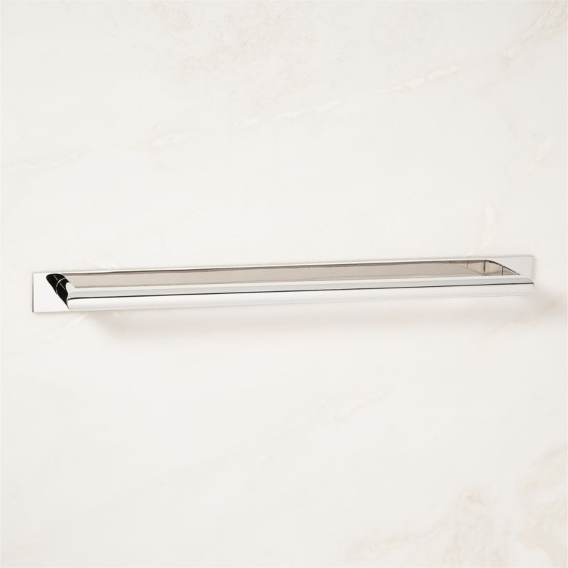 Curveaux Curved Polished Nickel Cabinet Handle with Backplate 12" - image 3 of 5