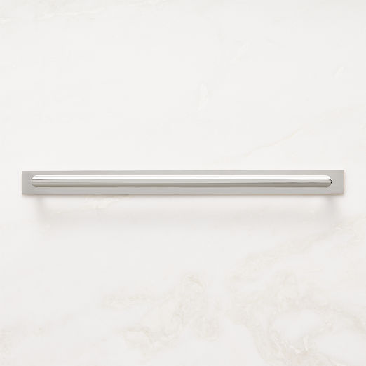 Curveaux Curved Polished Nickel Cabinet Handle with Backplate 12"