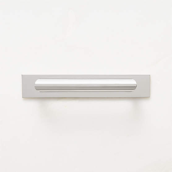 Curveaux Curved Brushed Brass Handle with Backplate 4" CB2