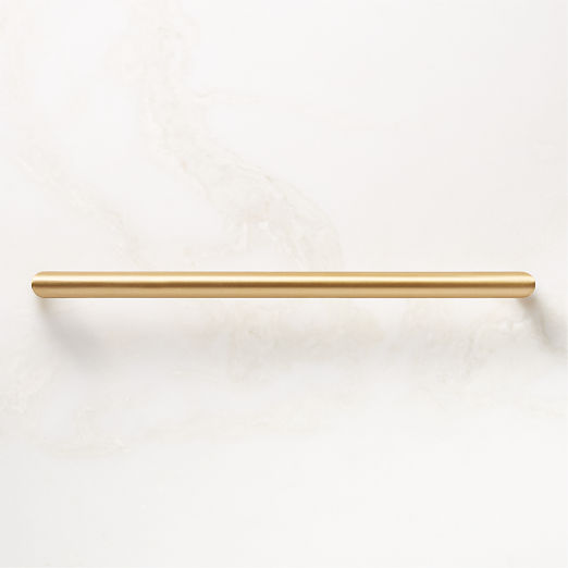 Curveaux Curved Brushed Brass Cabinet Handle 10''