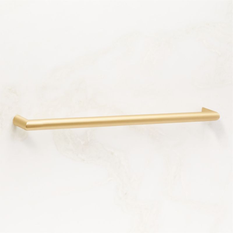 Curveaux Curved Brushed Brass Cabinet Handle 12'' - image 3 of 5