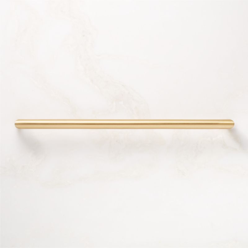 Curveaux Curved Brushed Brass Cabinet Handle 12'' - image 0 of 5