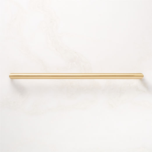 Curveaux Curved Brushed Brass Cabinet Handle 12''