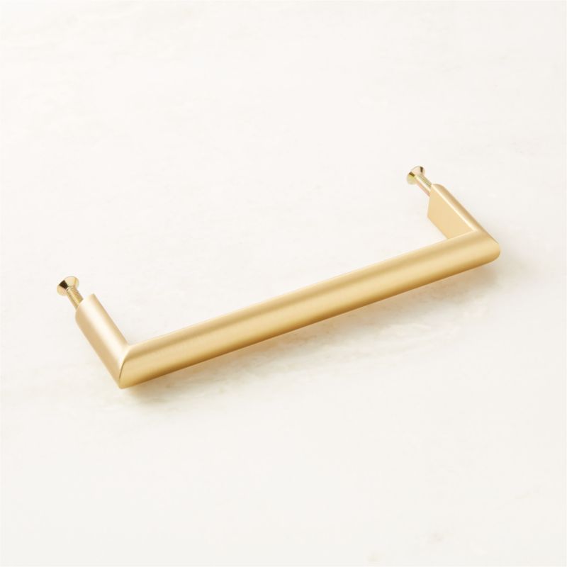 Curveaux Curved Brushed Brass Cabinet Handle 5'' - image 4 of 5