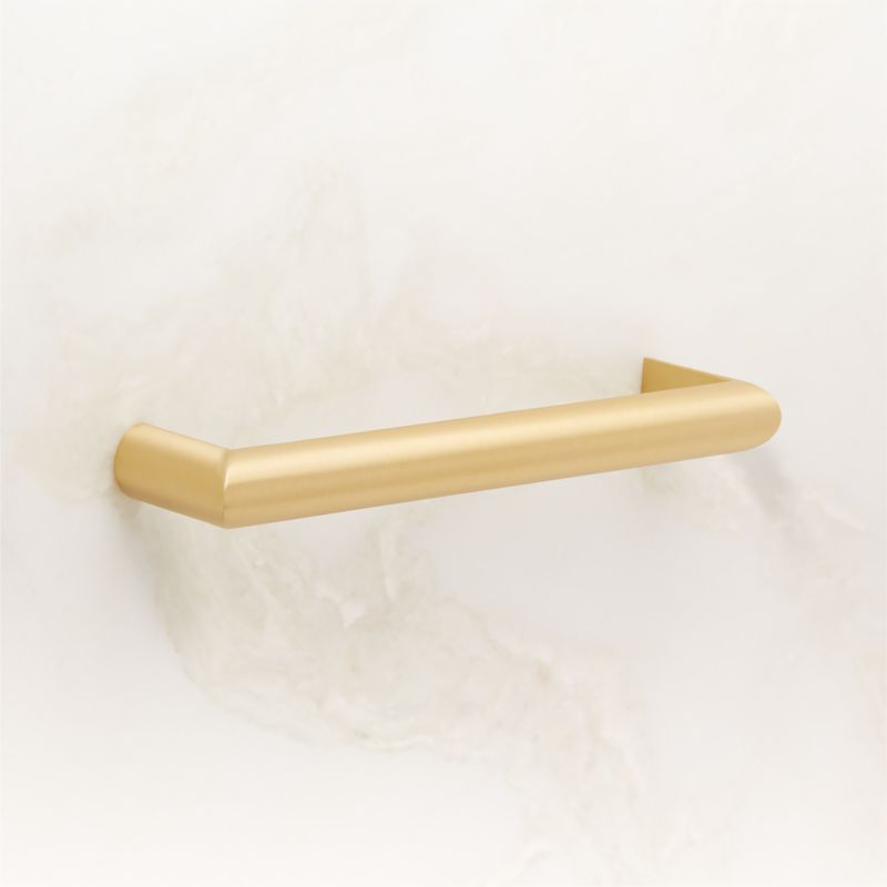 Curveaux Curved Brushed Brass Cabinet Handle 5'' - image 3 of 5