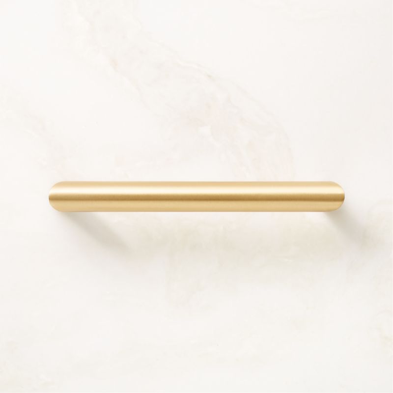 Curveaux Curved Brushed Brass Cabinet Handle 5'' - image 0 of 5