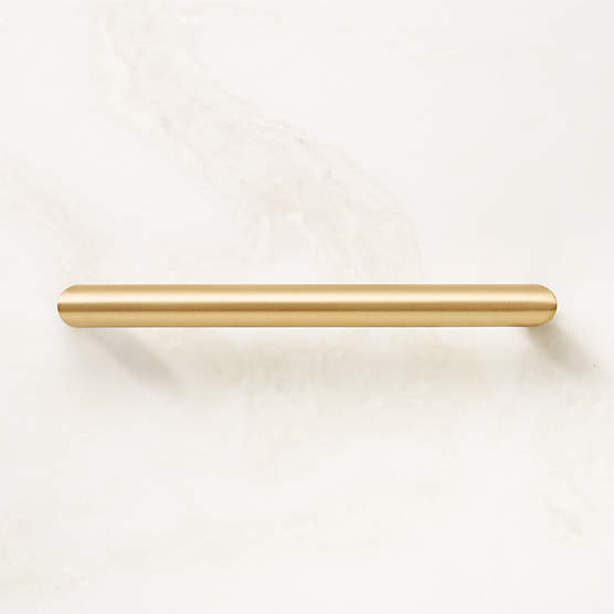 Curveaux Curved Brushed Brass Cabinet Handle 6''