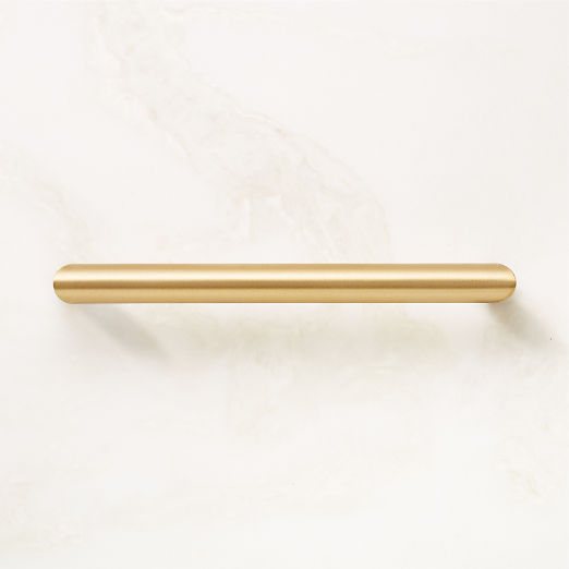 Curveaux Curved Brushed Brass Cabinet Handle 6''