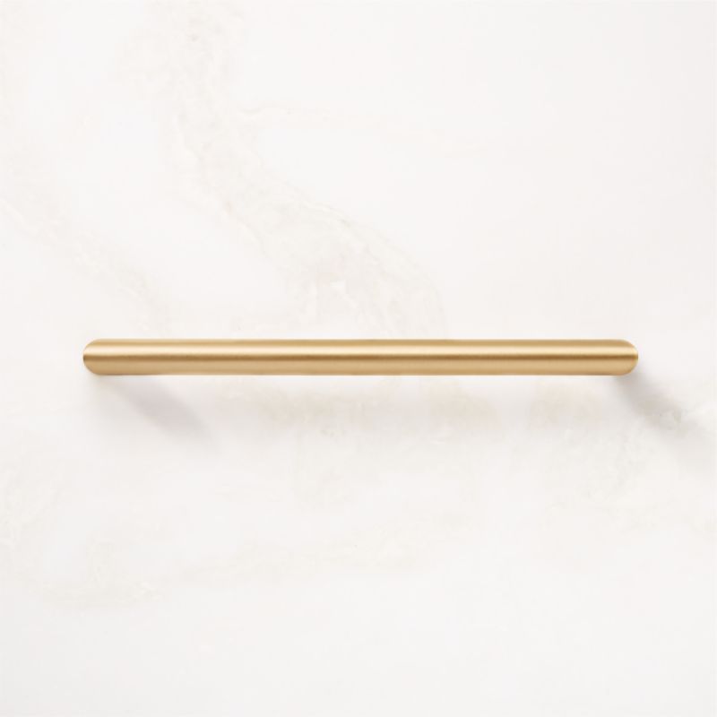 Curveaux Curved Brushed Brass Cabinet Handle 8'' - image 0 of 5