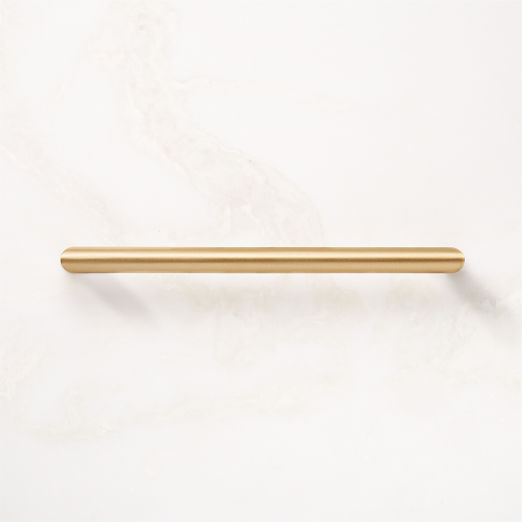 Curveaux Curved Brushed Brass Cabinet Handle 8''